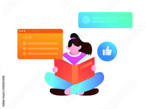 To Do List Vector Concept Illustration
 photo