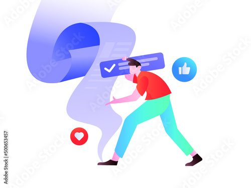 To Do List Vector Concept Illustration 