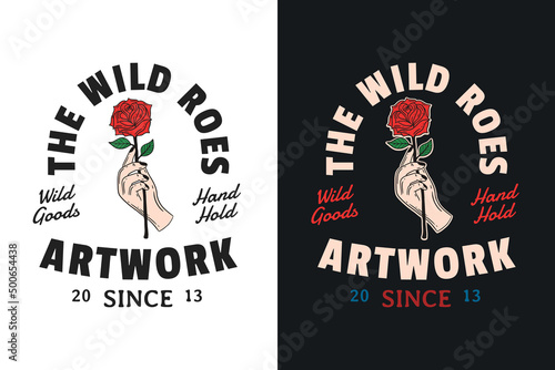 Set Hand Hold Rose dark illustration skull bones head hand drawn hatching outline style mystical celestial symbol tattoo merchandise t-shirt merch