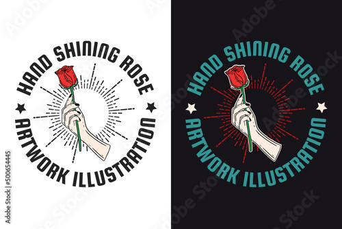 Set Hand Hold Rose dark illustration skull bones head hand drawn hatching outline style mystical celestial symbol tattoo merchandise t-shirt merch