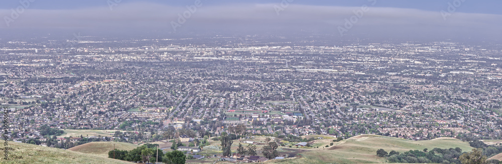 Panorama of San Jose Landscape in the Morning