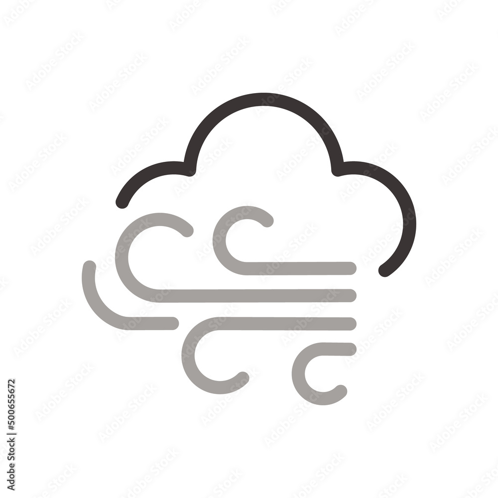 風、強風、暴風のお天気アイコン ベクターイラスト素材 風、強風、暴風のお天気アイコン ベクターイラスト素材