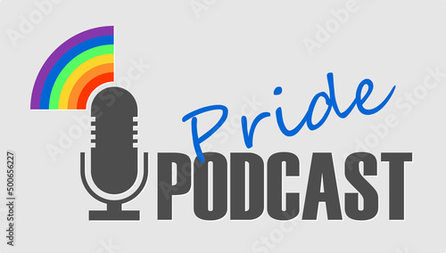 Ilustracao Podcast Pride LGBT, arco iris, gay, lesbica, audio, lesbicas, comunidade gay, rainbow, pride, love is love, comunidade, LGBT, LGBTQ, orgulho, representatividade, homem, mulher, resistencia