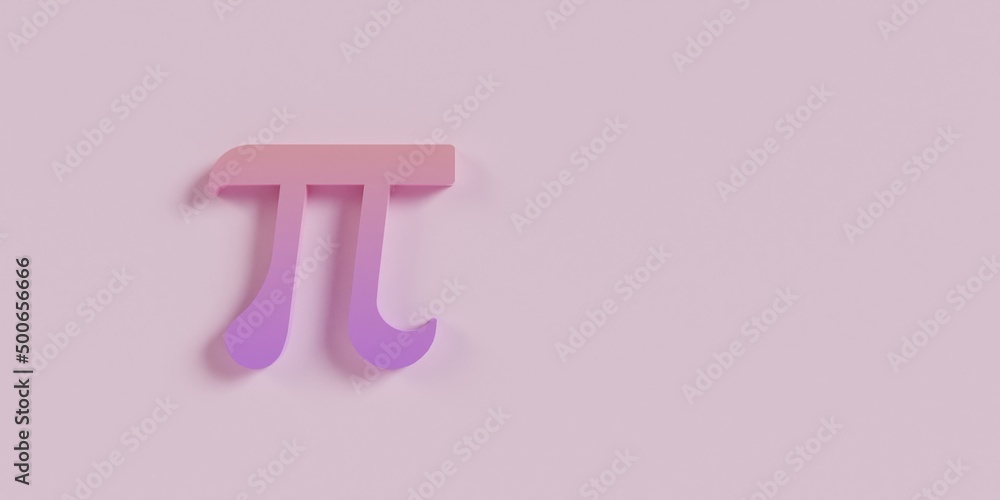 Pi Number Shape With Gradient Color 3d Render Pi Number Shape With Gradient Color 3d Render