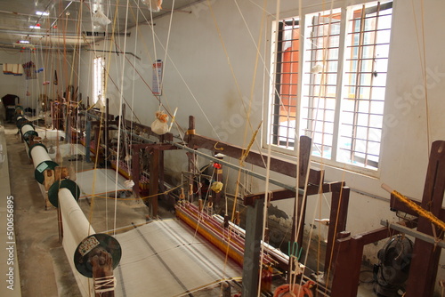 Billede på lærred Weaving or Handloom Industry in India