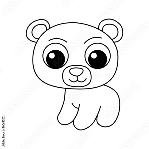 Bear cartoon illustration vector.