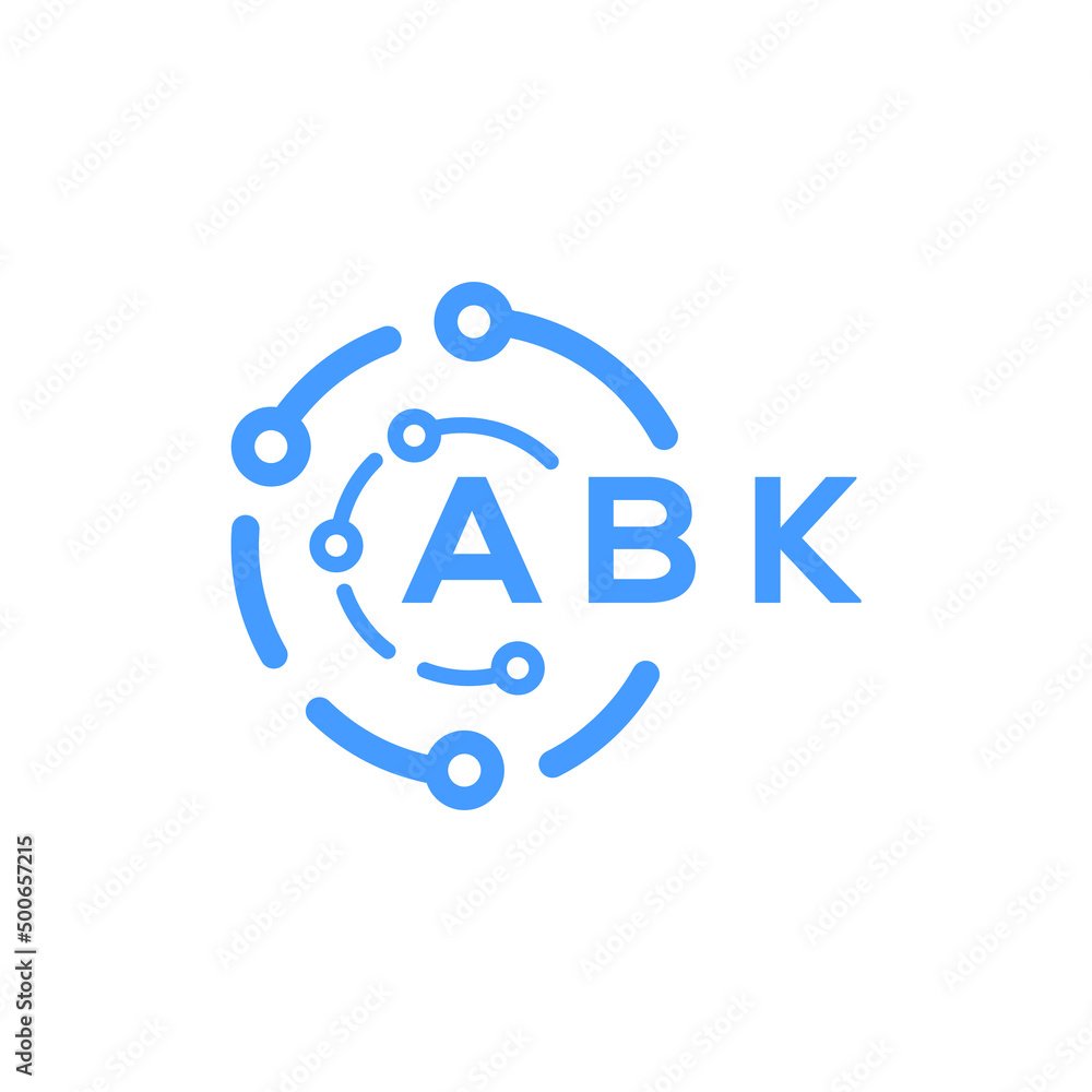 ABK letter technology logo design on white background. ABK creative initials letter logo concept. ABK letter technology design. ABK letter technology logo design on white background. ABK creative initials letter logo concept. ABK letter technology design.