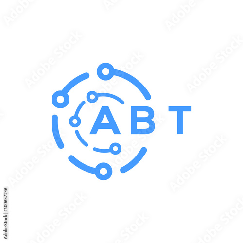 ABT letter technology logo design on white  background. ABT creative initials letter logo concept. ABT letter technology design. photo