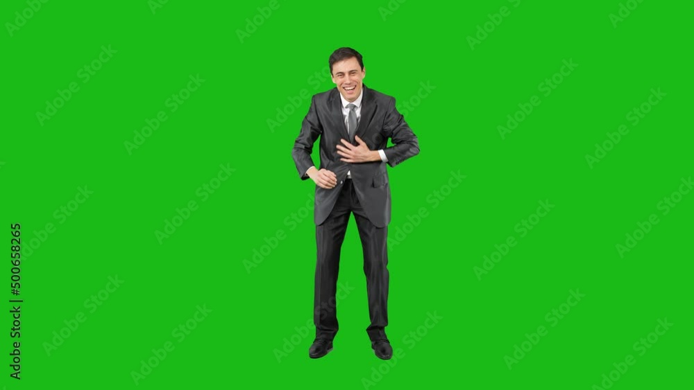 Amazed man celebrating success in studio. Chroma key Amazed man celebrating success in studio. Chroma key
