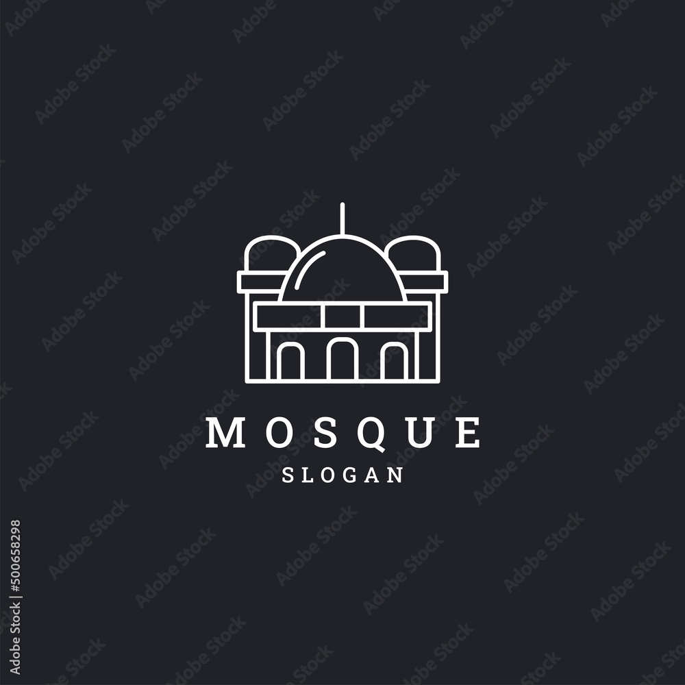 Mosque logo icon design template vector illustration