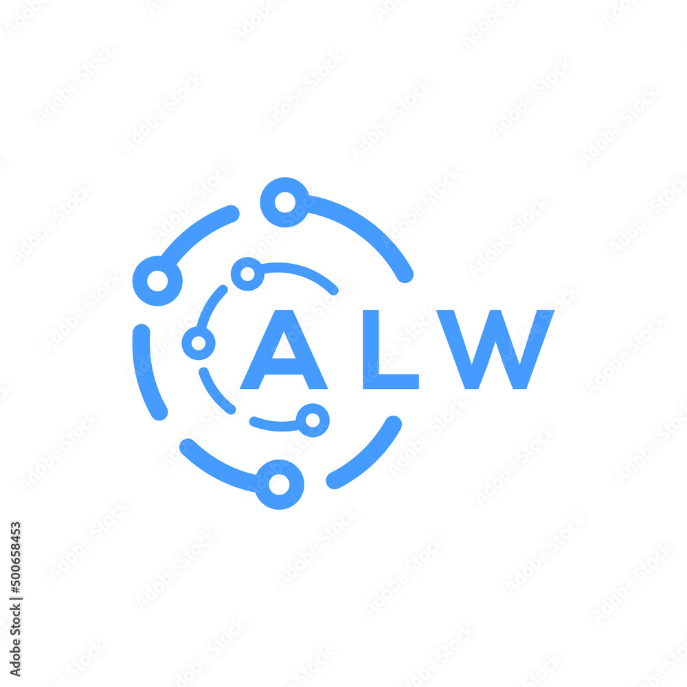 ALW letter technology logo design on white background. ALW creative initials letter logo concept. ALW letter technology design. ALW letter technology logo design on white background. ALW creative initials letter logo concept. ALW letter technology design.