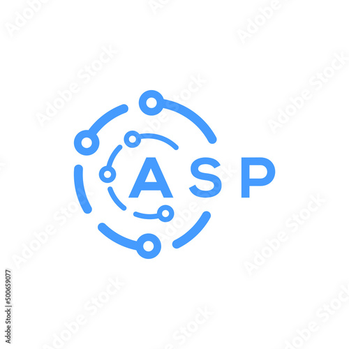 ASP letter technology logo design on white  background. ASP creative initials letter logo concept. ASP letter technology design.
