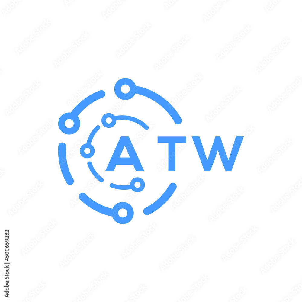 ATW letter technology logo design on white background. ATW creative initials letter logo concept. ATW letter technology design. ATW letter technology logo design on white background. ATW creative initials letter logo concept. ATW letter technology design.