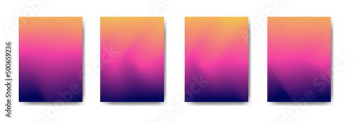collection of colorful gradient background cover flyers are used for backgrounds, posters, banners,