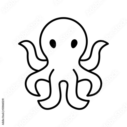 Octopus Icon Vector Design Template.