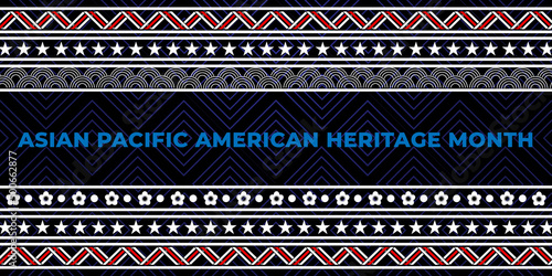 Asian American and Pacific Islander Heritage Month. Vector banner for poster.vector Illustration