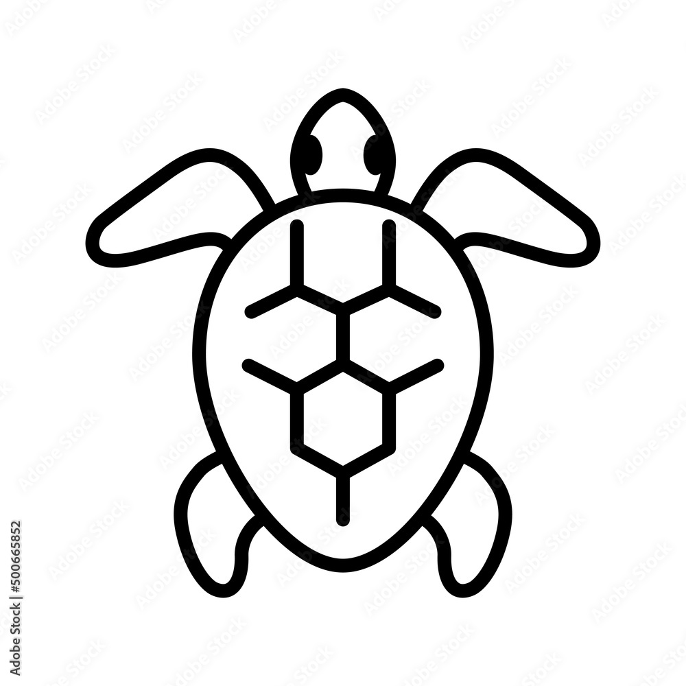 Fototapeta premium Turtle Icon Vector Design Template.