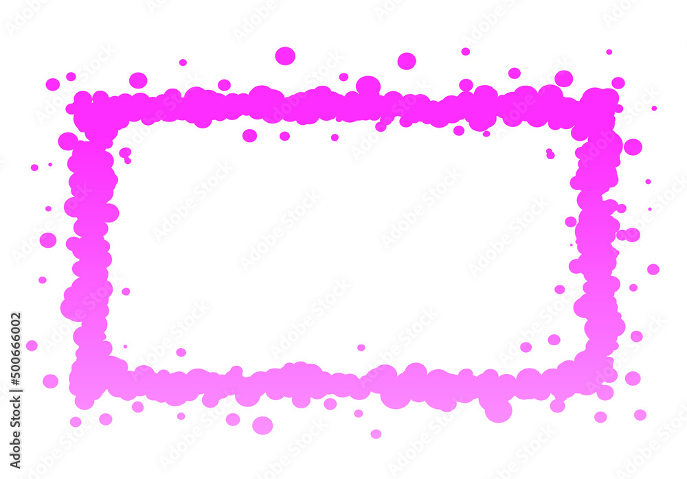 Clip art of pink paint splatter frame