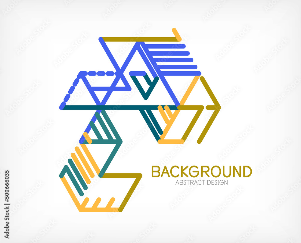 Abstract background. Color lines on white background. Linear abstract composition. Techno or business concept for wallpaper, banner, background, landing page Abstract background. Color lines on white background. Linear abstract composition. Techno or business concept for wallpaper, banner, background, landing page