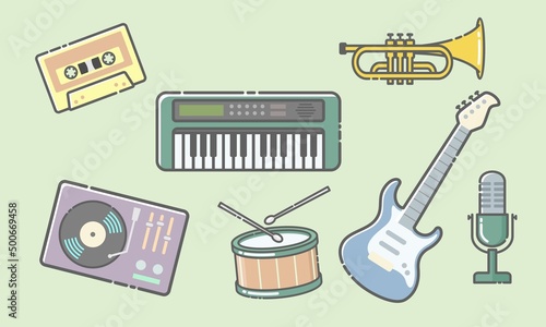 music instruments icon vector