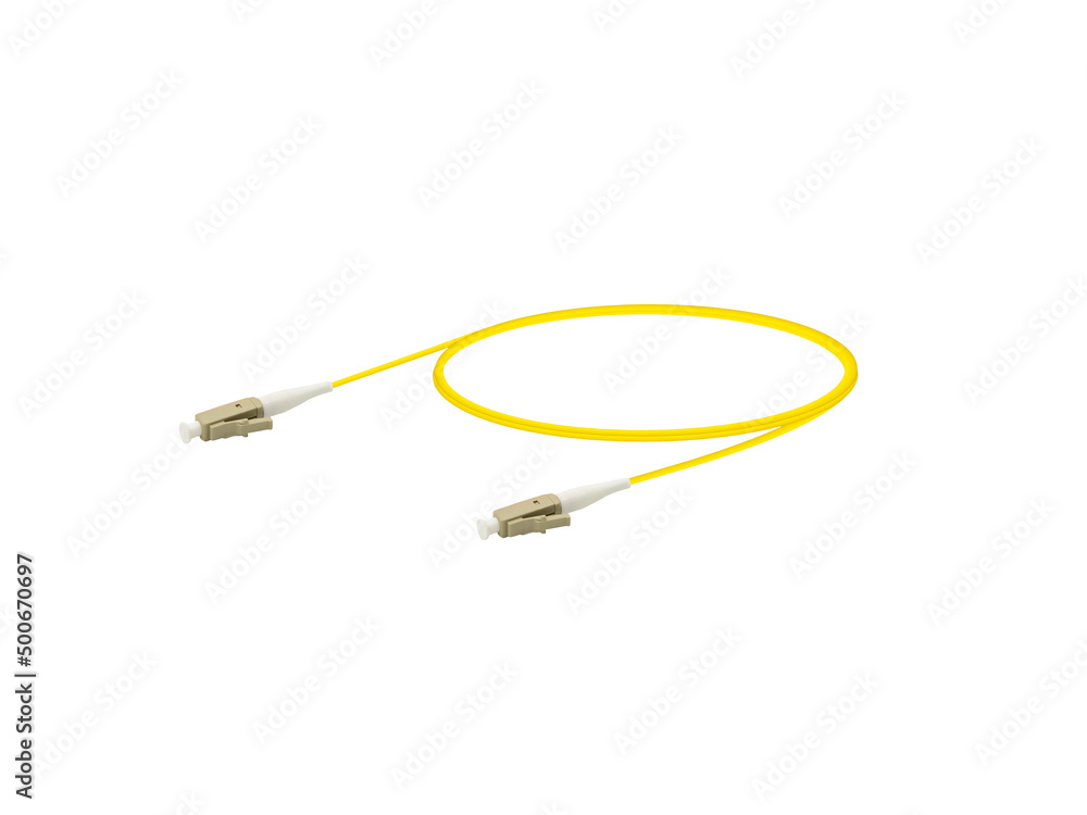 Fiber Optic patch cord Cable  on isolated white background