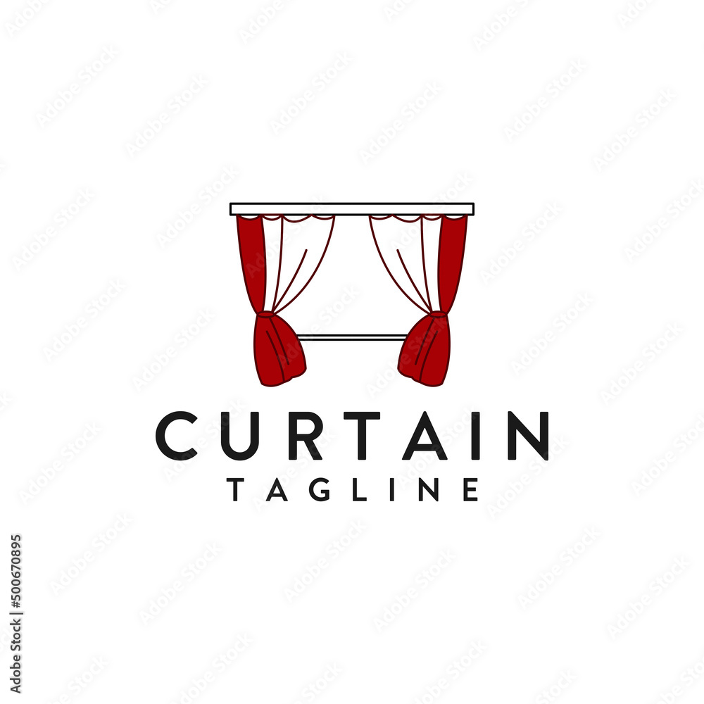 Curtain logo icon design vector Curtain logo icon design vector
