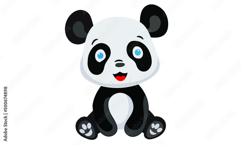 funny panda illustration vector funny panda illustration vector