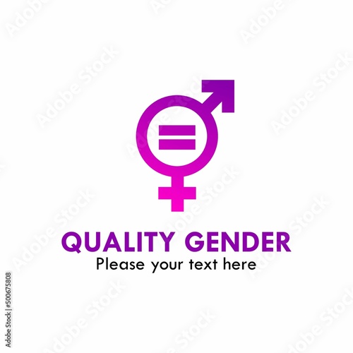 Quality gender symbol logo template illustration