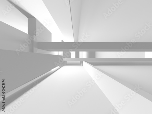 Wallpaper Mural Illuminated corridor interior design. Empty Room Interior Background Torontodigital.ca