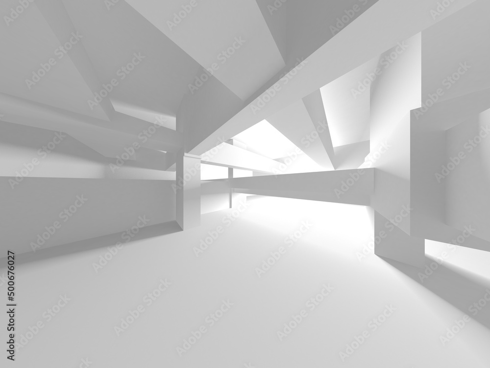 Obraz premium Abstract White Architecture Design Concept