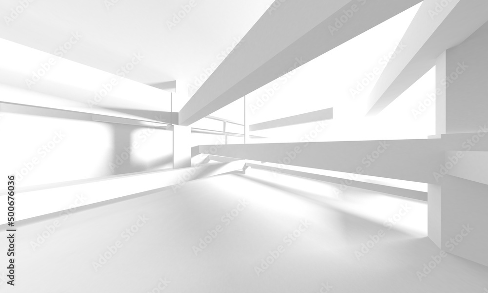Obraz premium Abstract White Architecture Design Concept
