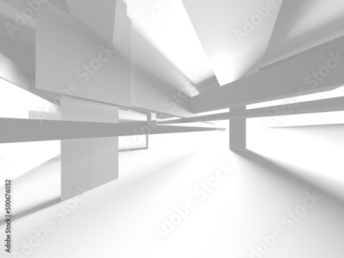 Abstract White Architecture Design Concept