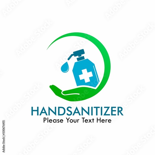 Hand sanitizer formula logo template illustration