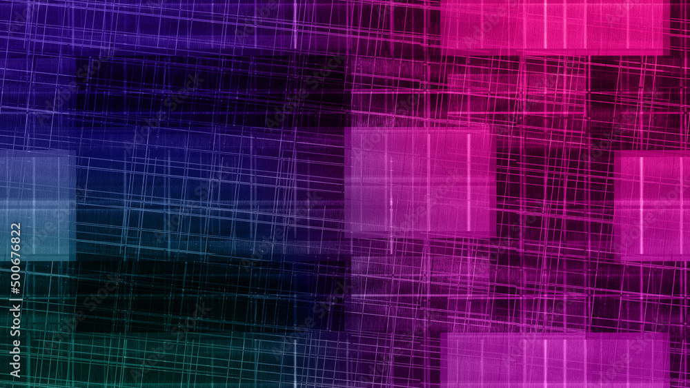 Abstract glitch art block pattern background image.