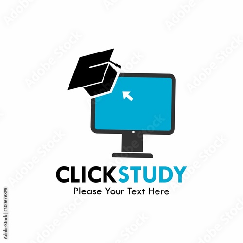 Click study symbol logo template illustration