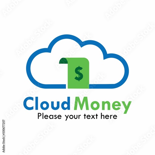 Cloud money symbol logo template illustration