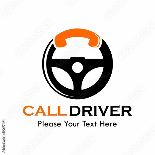 Call driver logo template illustration