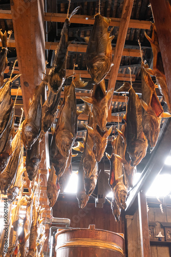 Traditional dried salmon warehouse at Murakami, Niigata, Japan 6