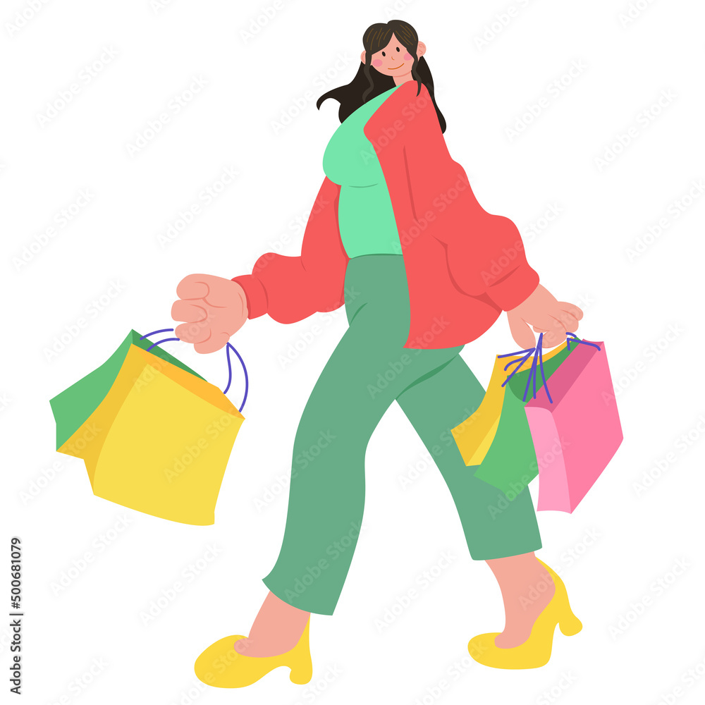 Beautiful young woman with shopping bags in their hands during the sale or discount
Beautiful young woman with shopping bags in their hands during the sale or discount