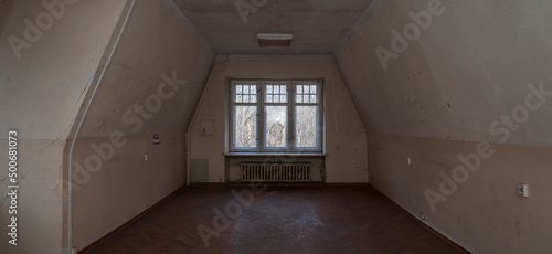 Urban exploration in an old abandoned hospital in a historic villa in Poland