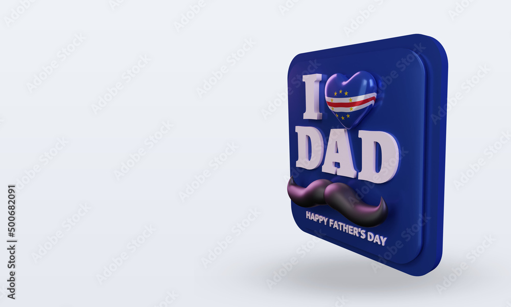 3d fathers day Cape Verde love flag rendering right view 3d fathers day Cape Verde love flag rendering right view