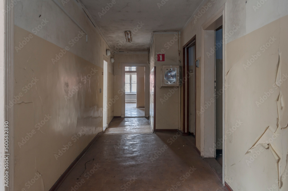 Urban exploration in an old abandoned hospital in a historic villa in Poland Urban exploration in an old abandoned hospital in a historic villa in Poland