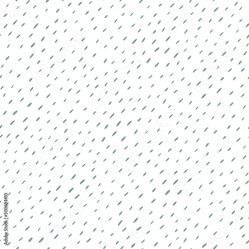 Vector doodle rain drops repeat pattern. Green hand drawn tear seamless background. For scrapbooking, wallpaper, fabric, wrapping, invitations, card.