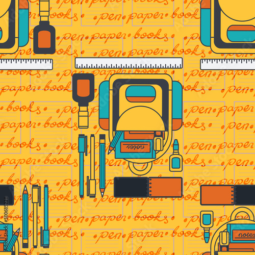 Back to School Seamless Surface Pattern Design