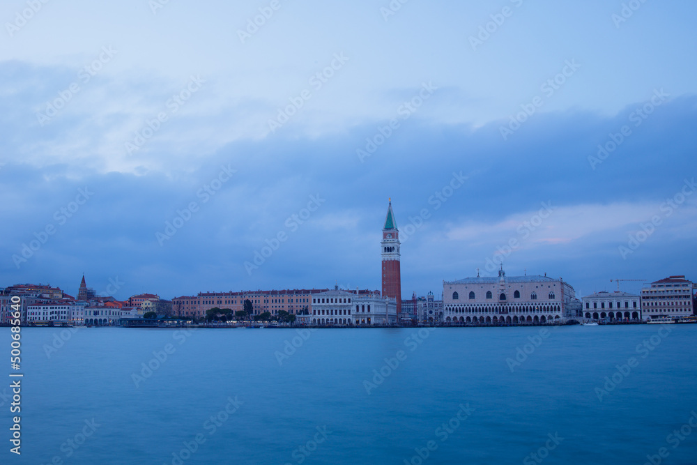 dawn over the city of Venice, Italy