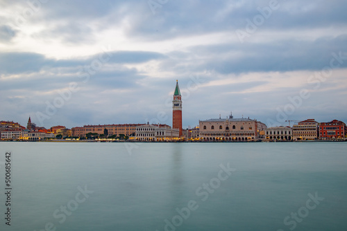 dawn over the city of Venice, Italy