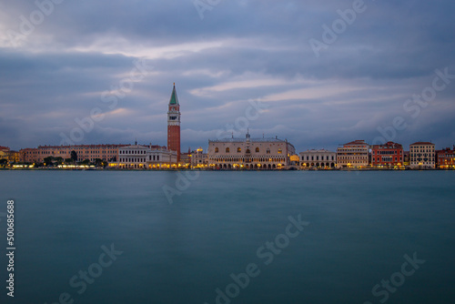 dawn over the city of Venice  Italy