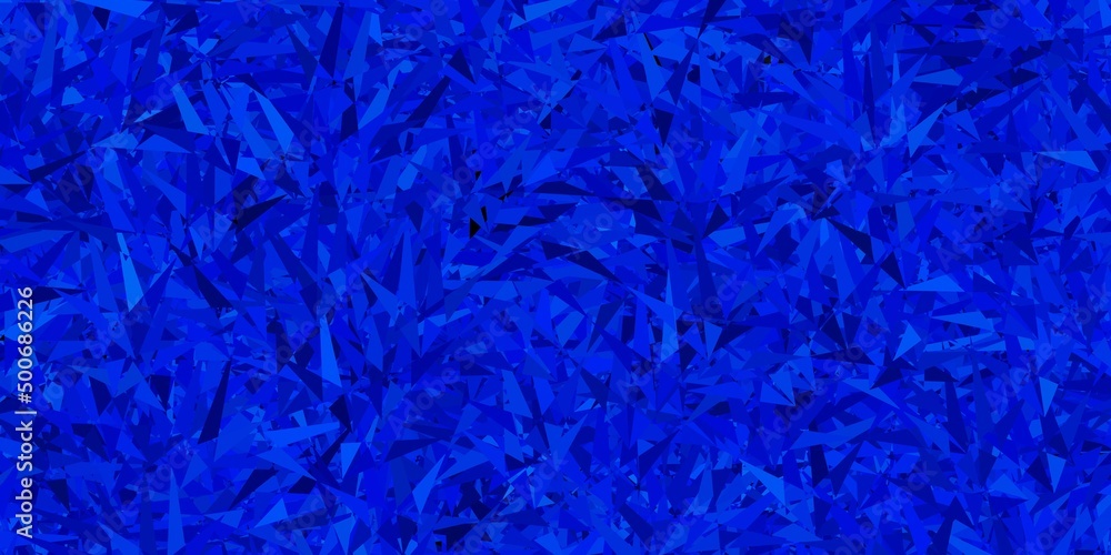 Obraz premium Dark BLUE vector background with polygonal style.