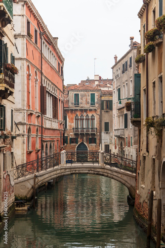 Venice, view of a canal, old gothic buildings,  © Salvati Photography