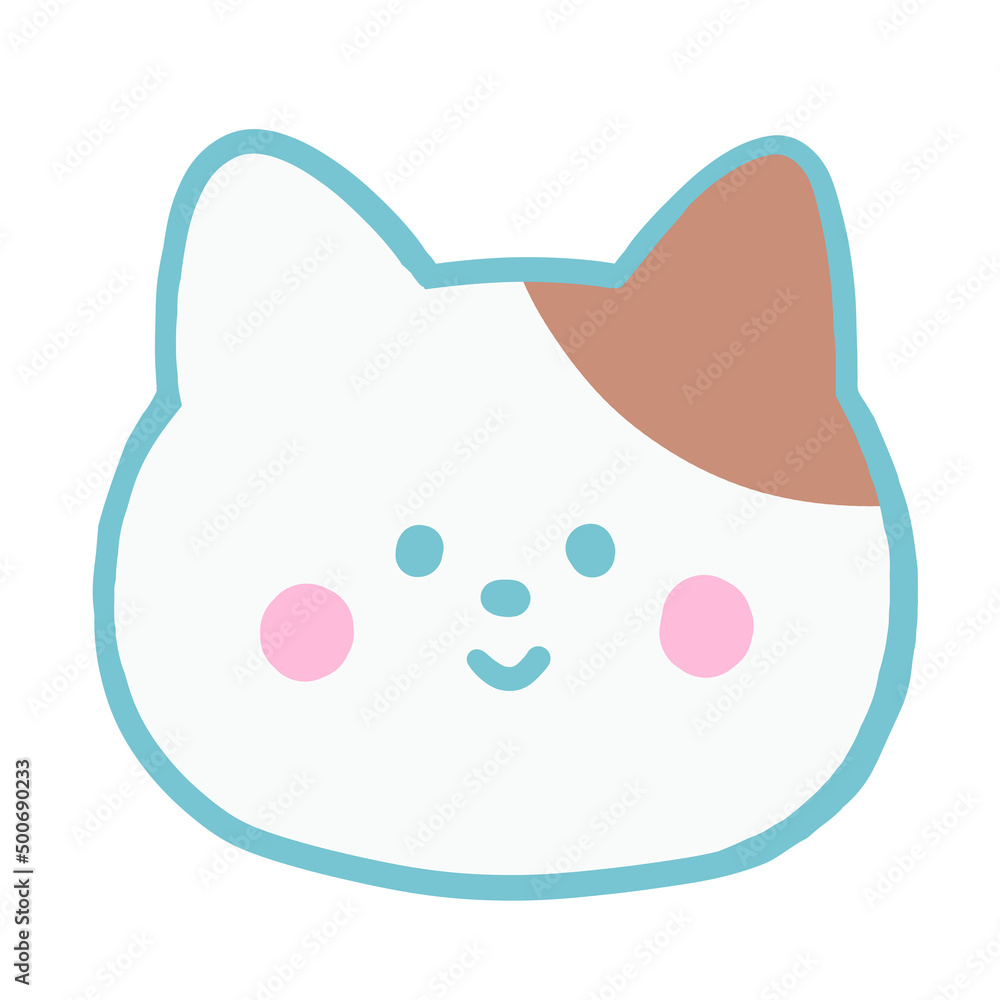 かわいい猫 顔 手描き かわいい猫 顔 手描き